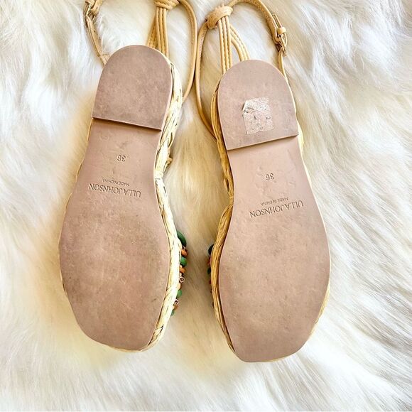 Ulla Johnson Ada Woven Flatform Sandal in Green Tan Size 36 ( 6 US) - Picture 6 of 8